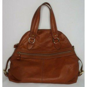 VTG NWT Merci Marie Tan Leather Shoulder Bag Purse Tote Made in Italy